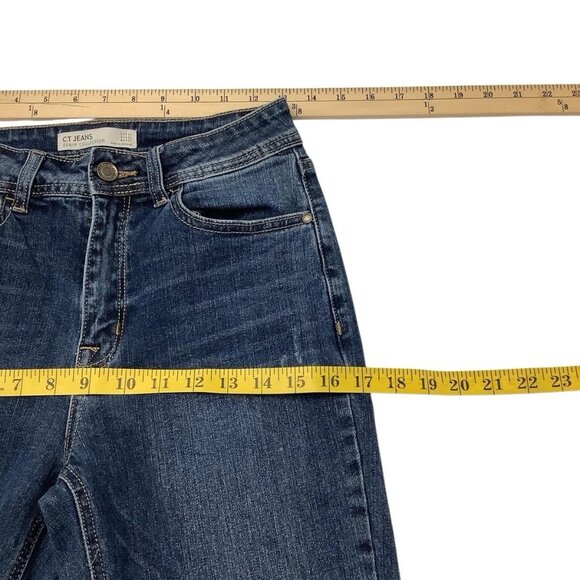 CT Jeans Skinny Stretch Mid Rise Blue Denim Size 2 - Picture 8 of 10